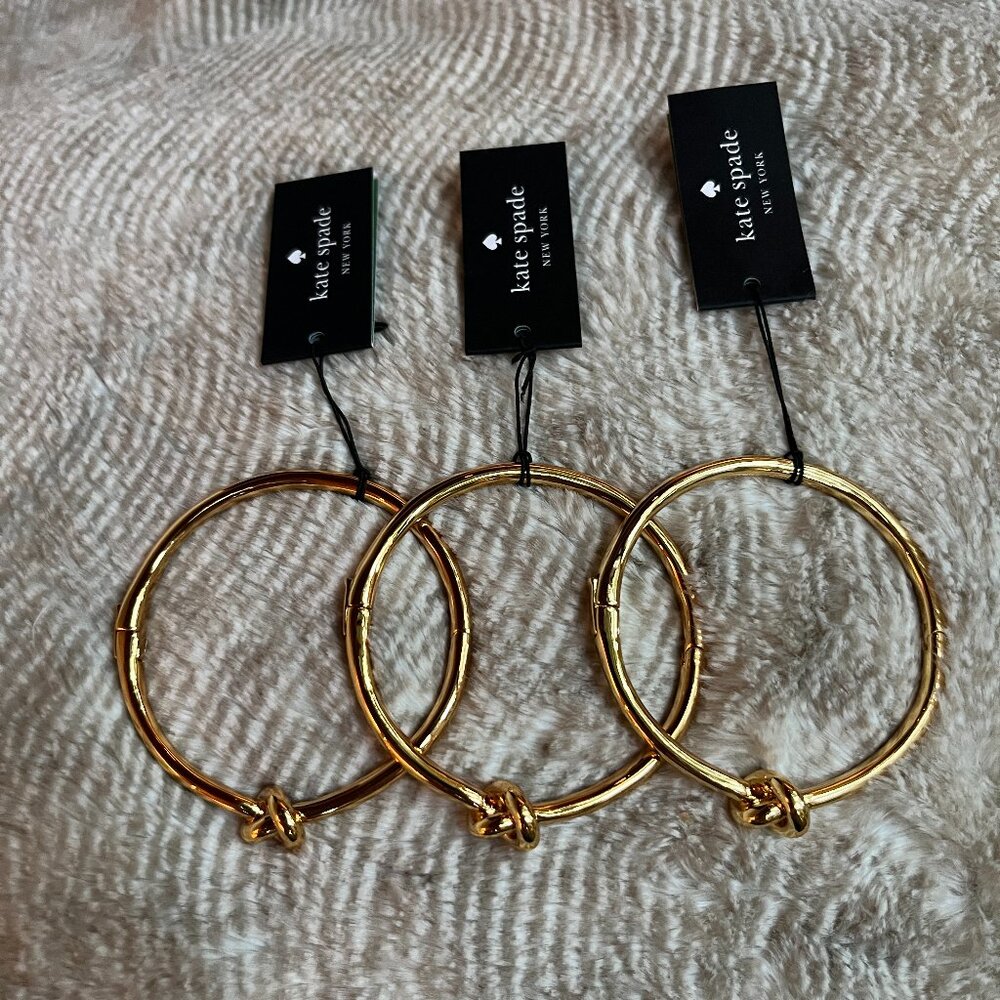 3 Kate Spade Sailor Knot Hinge Bangle